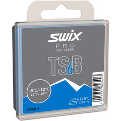Swix TS6 Top Speed Blue Glide Wax -6/-12C 40g